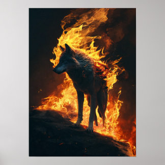 Affiche "Brûler avec l'Esprit du Loup"