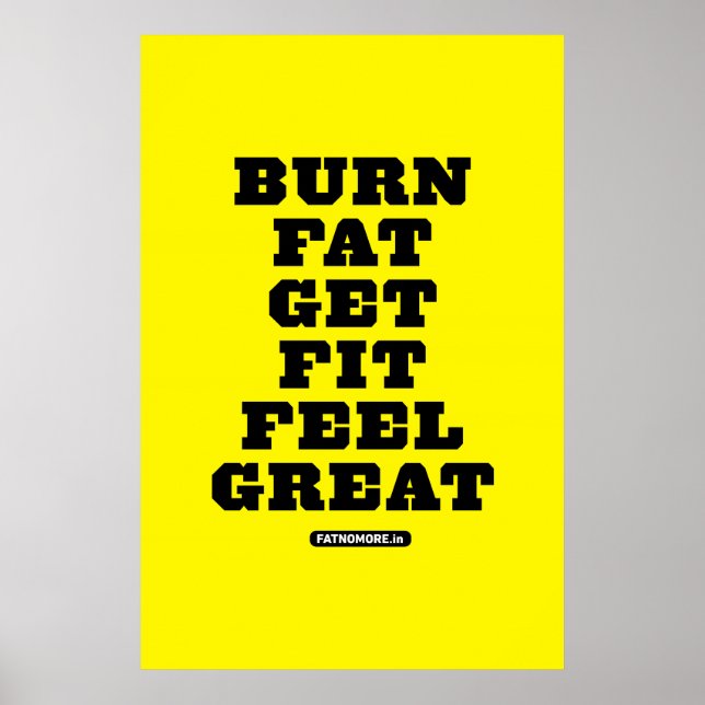 Affiche BRÛLER LA GRAISSE - ÊTRE FIT - SENTIR GRAND Fitnes (Devant)