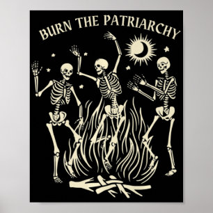 Affiche Brûler Le Patriarcat Amusant Halloween féministe f