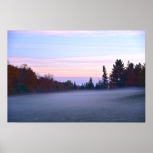 Affiche Brume matinale du Vermont