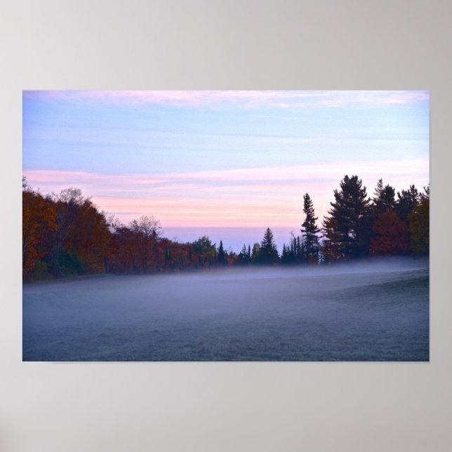 Affiche Brume matinale du Vermont (Devant)