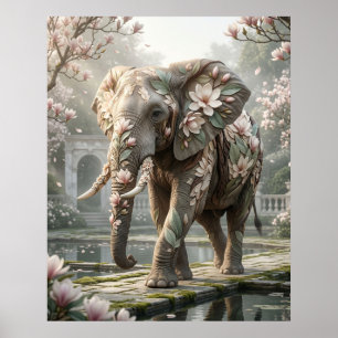 Affiche Brume Royale de l'Éléphant de Magnolia