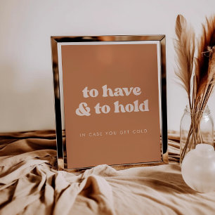 Affiche Brun élégant à avoir et à tenir une couverture Mar