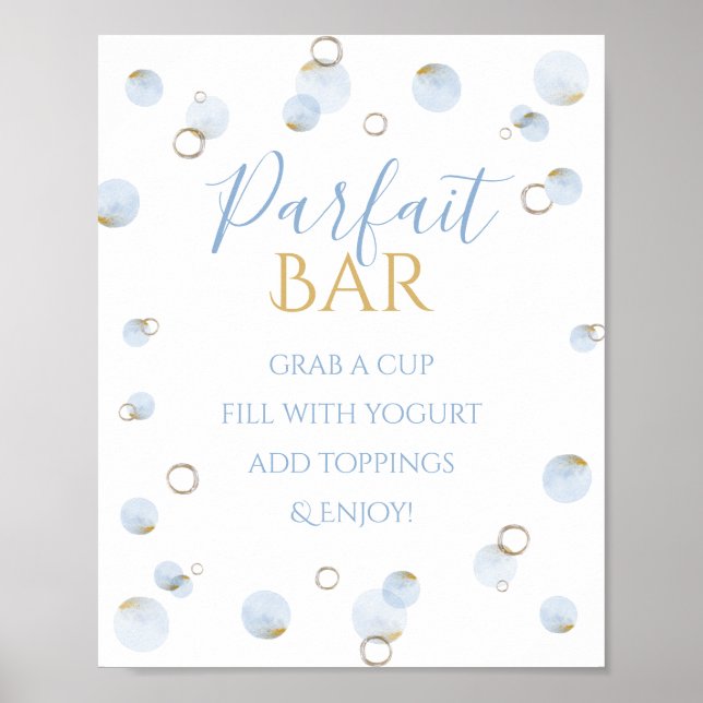 Affiche Brunch Bubbly et Baby shower Parfait Bar (Devant)