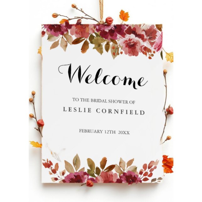 Affiche Brunch & Bubbly Rustique d'Automne pour une Mariée (Créateur téléchargé)