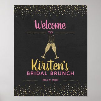 Affiche Brunch et Fête des mariées Bubbly Bienvenue