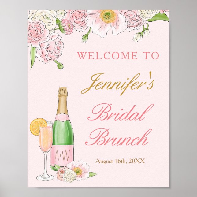 Affiche Brunch floral et brunch de bienvenue (Devant)