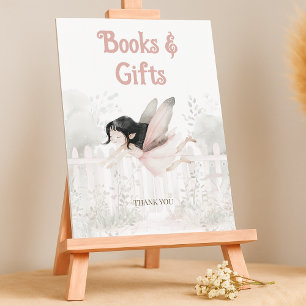 Affiche Brunette Fairy Books for Baby Table Sign