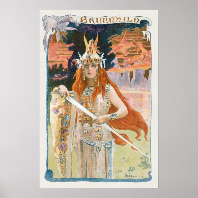 Affiche Brunnhild L'Estampe Moderne par Gaston Bussière (Devant)