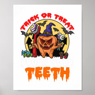 Affiche Brush Your Teeth Funny Dental Hygiène Pun