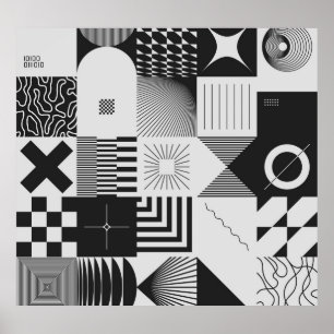 Affiche Brutalisme Art : Motifs géométriques Vintages