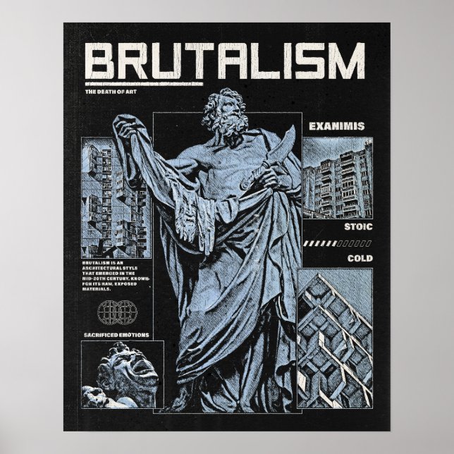 Affiche Brutalisme - Conception Brutaliste (Devant)