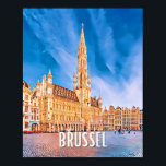 Affiche Bruxelles Belgique Photo Vintage<br><div class="desc">Bruxelles ; en : Brussel ; en : Brüssel, allemand, aussi citoyen urbain de Bruxelles ou Grand Bruxelles2, est une ville et une agglomération de Belgique. Celle-ci s'applique au-delà des limites administratives de la Région de Bruxelles-Capitale pour englober des parties du Brabant flamand et du Brabant wallon. En son son...</div>
