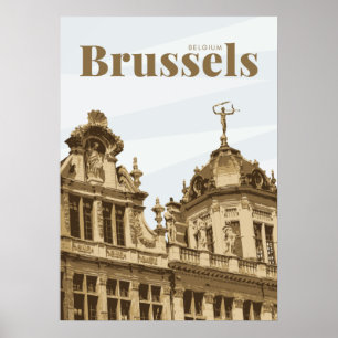 Affiche Bruxelles Grand Place Belgique
