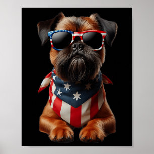 Affiche Bruxelles Griffon 4 juillet Américain Indépendant