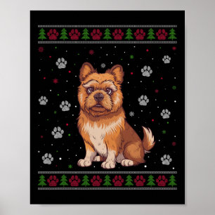 Affiche Bruxelles Griffon Sweat de Noël Xmas Animal de com