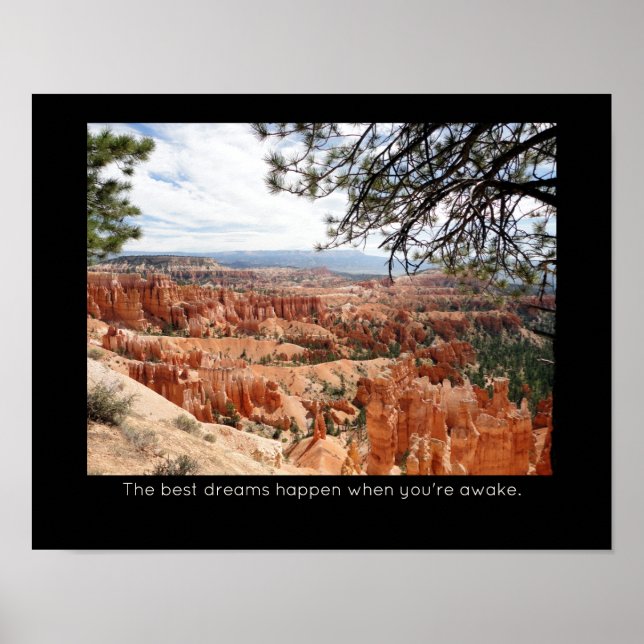 Affiche Bryce Canyon National Park Citation Inspirante (Devant)