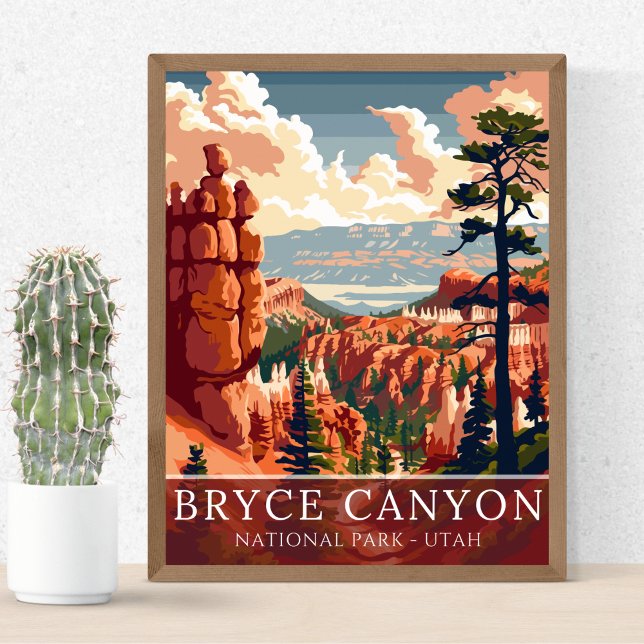 Affiche Bryce Canyon National Park Utah Desert Landscape (Créateur téléchargé)