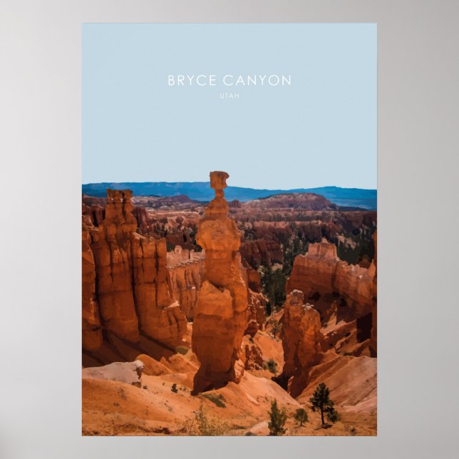Affiche Bryce Canyon, Utah Travel Artwork (Devant)