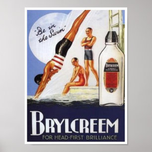 Affiche Brylcréme vintage Be in the Swim Ad