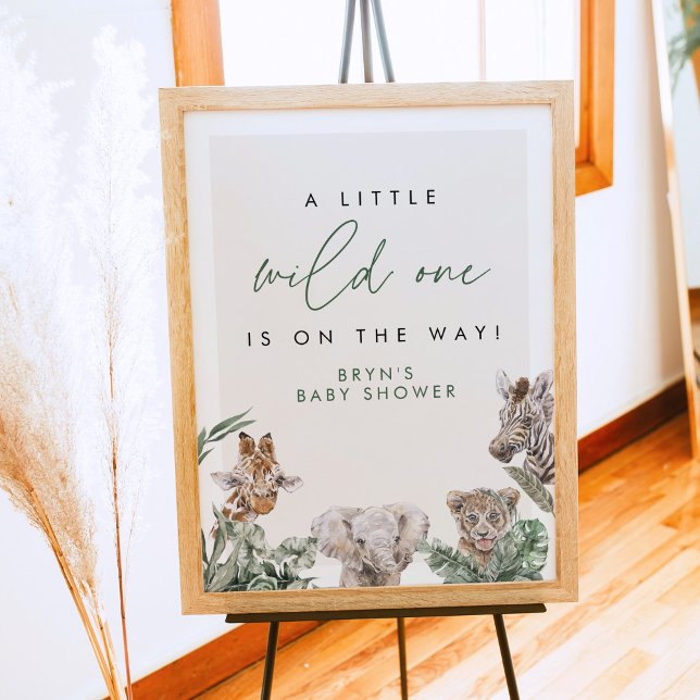 Affiche BRYN Cute Jungle Safari Baby shower animal bébé (Créateur téléchargé)