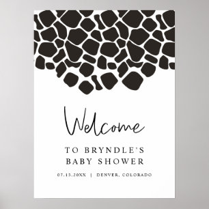 Affiche BRYNDLE Moderne Vache Baby shower d'impression Bie