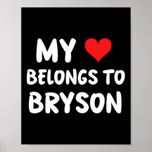 Affiche Bryson - Mon cœur appartient à Bryson - Amour