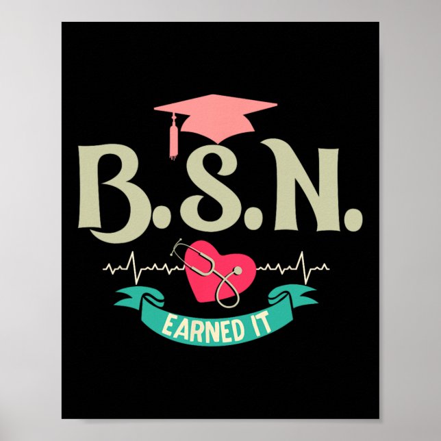 Affiche Bsn A Obtenu Son Diplôme D'Infirmière Supérieure E (Devant)