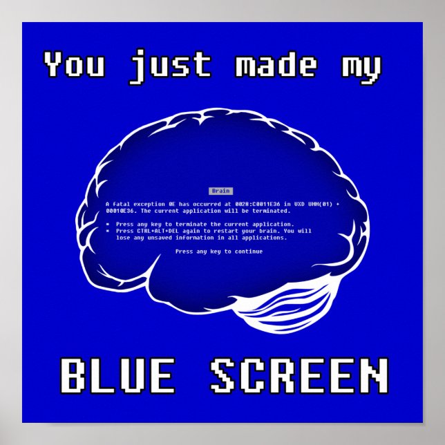 Affiche BSOD Cerveau (Devant)