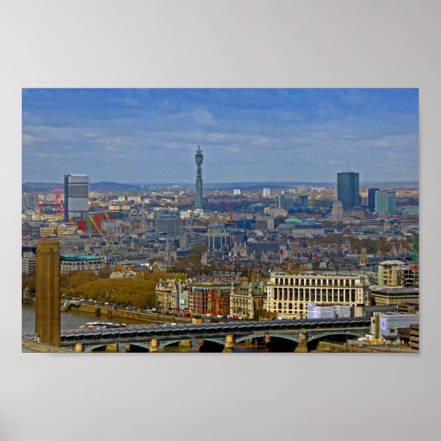Affiche BT Tower London Skyline Cityscape Angleterre Royau (Devant)