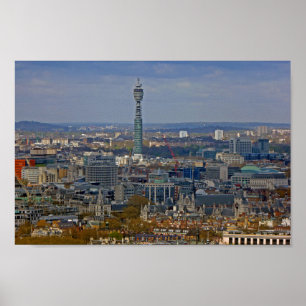 Affiche BT Tower London Skyline Cityscape Angleterre Royau