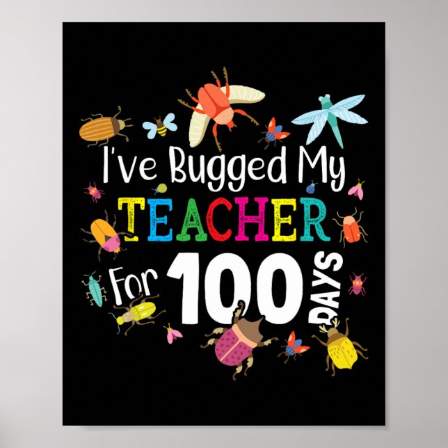 Affiche Bu Mon Enseignant Pour 100 Jours D'École - Cute Bu (Devant)