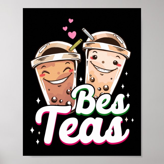 Affiche Bubble Boba Tea Bes Teas Best Friends (Devant)