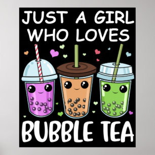 Affiche Bubble Tea Cadeaux Filles Kawaii Bubble Tea