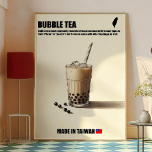Affiche Bubble Tea Wall Art, Boba Boire Cuisine tendance
