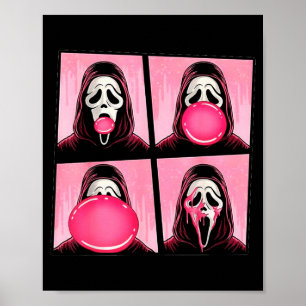 Affiche Bubblegum Visage Effrayant En Octobre Nous Portons