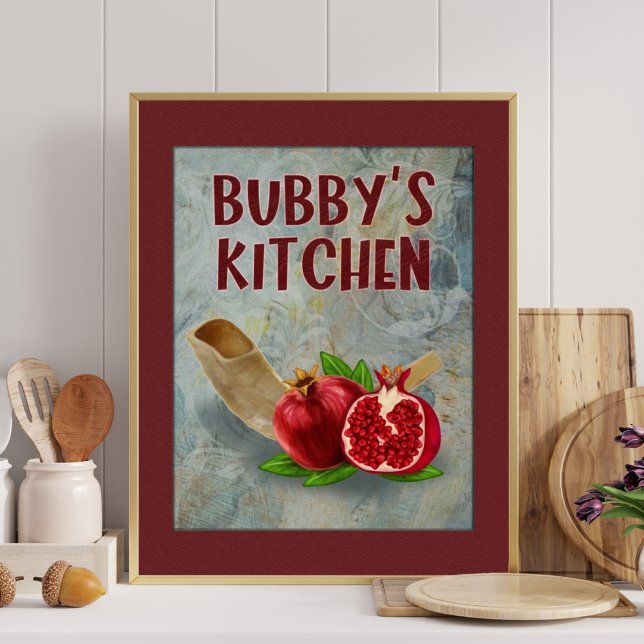 Affiche Bubby's Kitchen Jewish Grand-mère Art Imprimer (Créateur téléchargé)