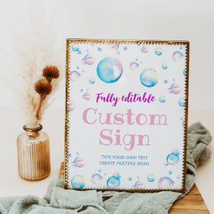 Affiche Buble Anniversaire Table de fête Connexion Pop On 