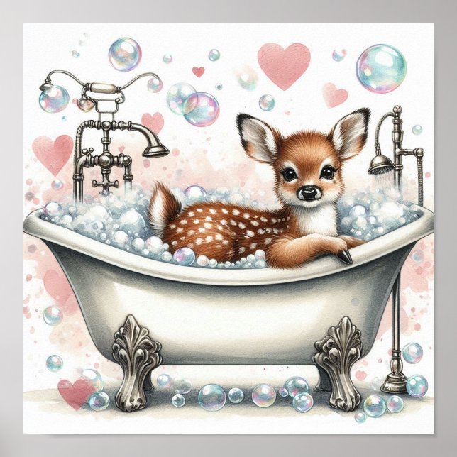Affiche Buble Bath Deer (Devant)