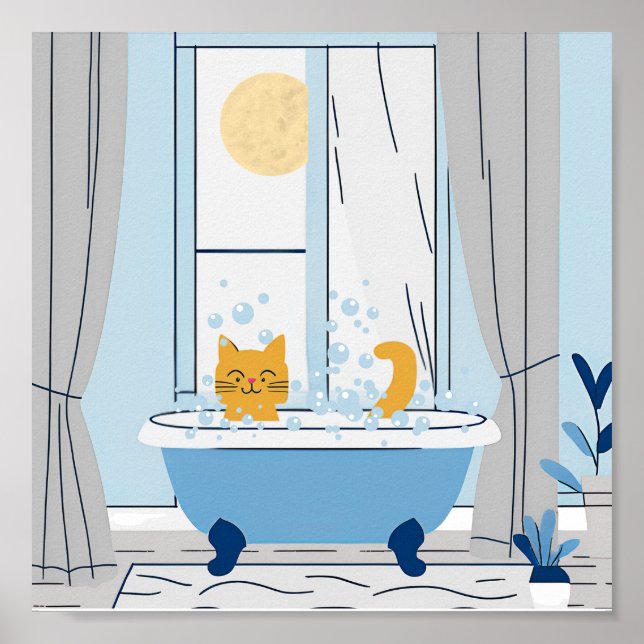 Affiche Buble Bathtime pour Kitty (Devant)