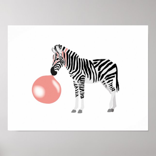 Affiche Buble Gum Zebra Blowbble (Devant)