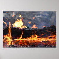 Bûche en feu