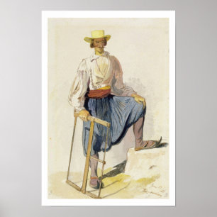 Affiche Bûcheron grec, le 13 juin 1856 (stylo, encre et la