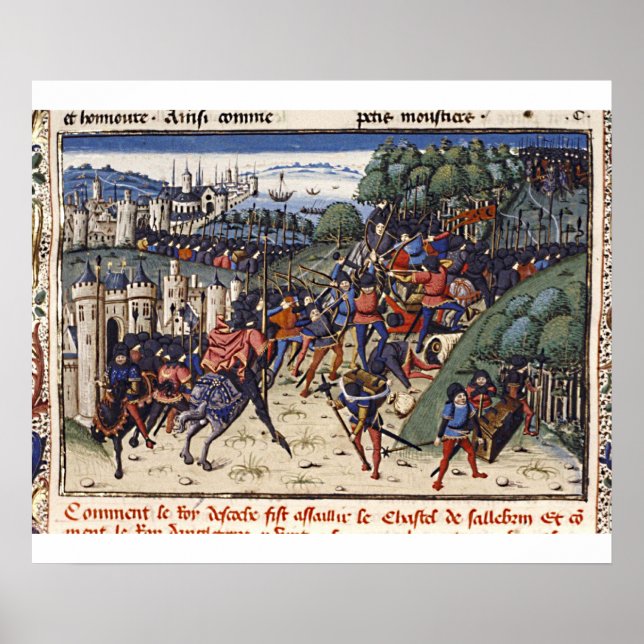 Affiche Buchmalerei Mittelalter Kreuzzug (Devant)