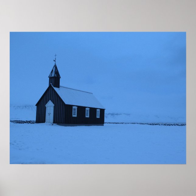 Affiche Búðakirkja Islande (Devant)