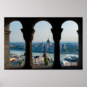 Affiche Budapest et le parlement hongrois