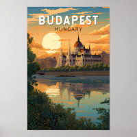 Budapest Hongrie Voyage Art Vintage