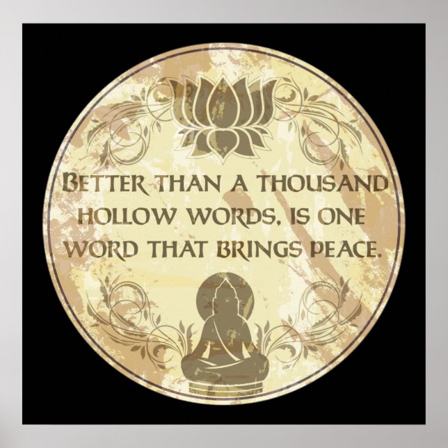 Affiche Buddha Hollow Words (Devant)