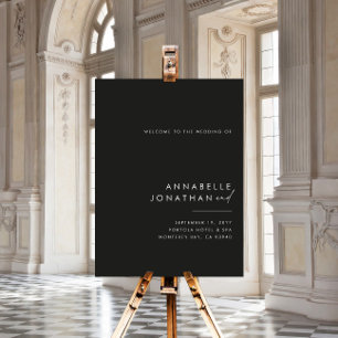 Affiche Budget moderne minimaliste élégant noir et blanc