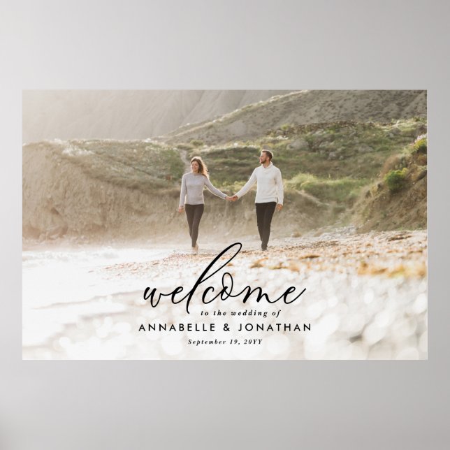 Affiche Budget simple mariage photo bienvenue eucalyptus p (Devant)